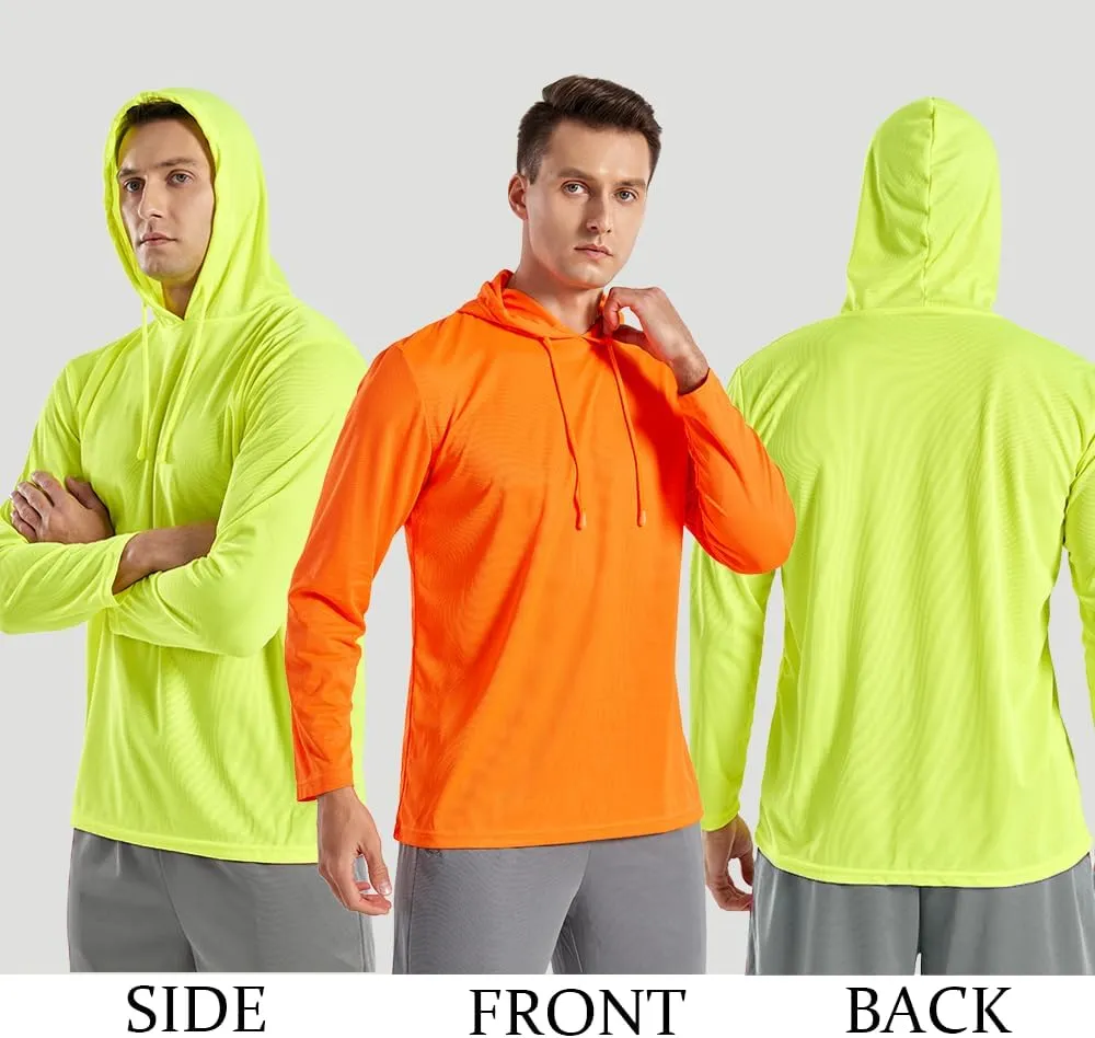 3PC or 6PC Men??s UPF 50  Sun Protection Lightweight Long Sleeve Hoodie, Quick-Dry SPF UV Shirt for Outdoor Active Wear