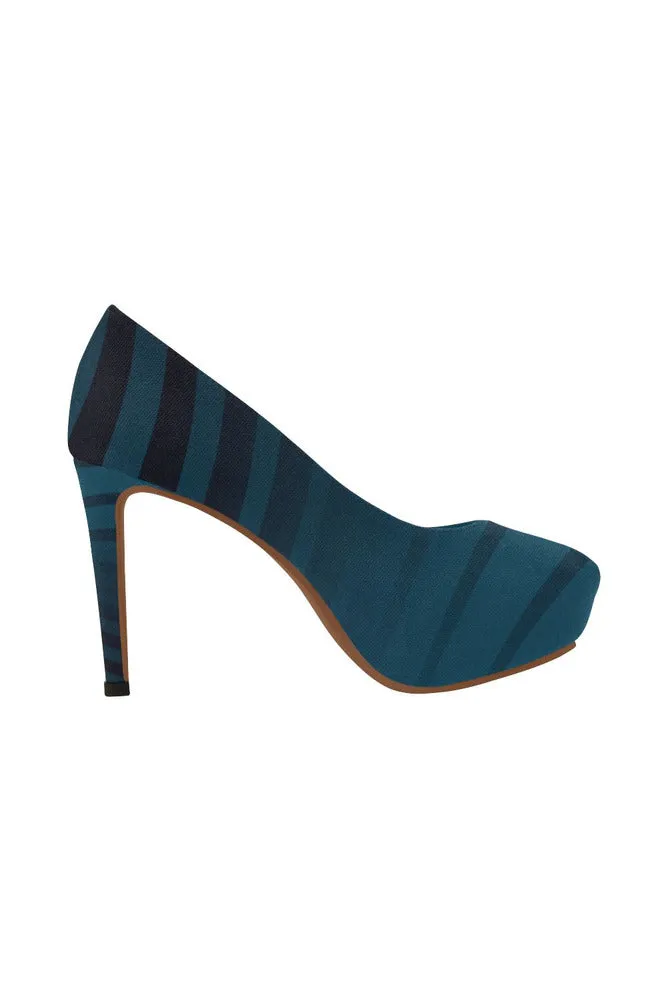 Blue Zebra Women's High Heels