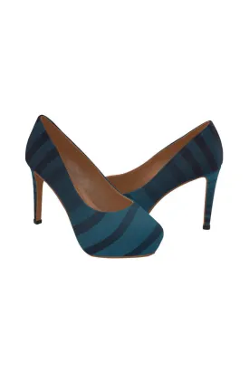 Blue Zebra Women's High Heels