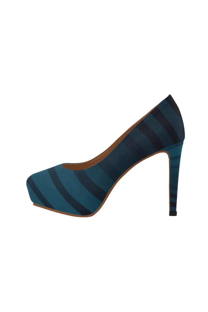Blue Zebra Women's High Heels