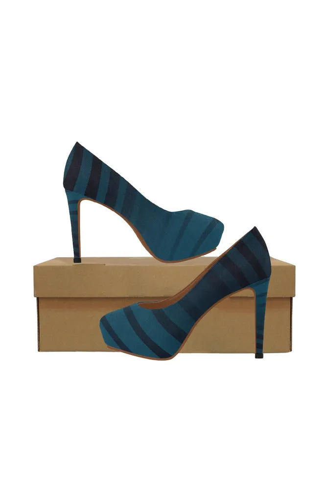 Blue Zebra Women's High Heels