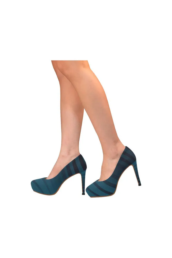 Blue Zebra Women's High Heels