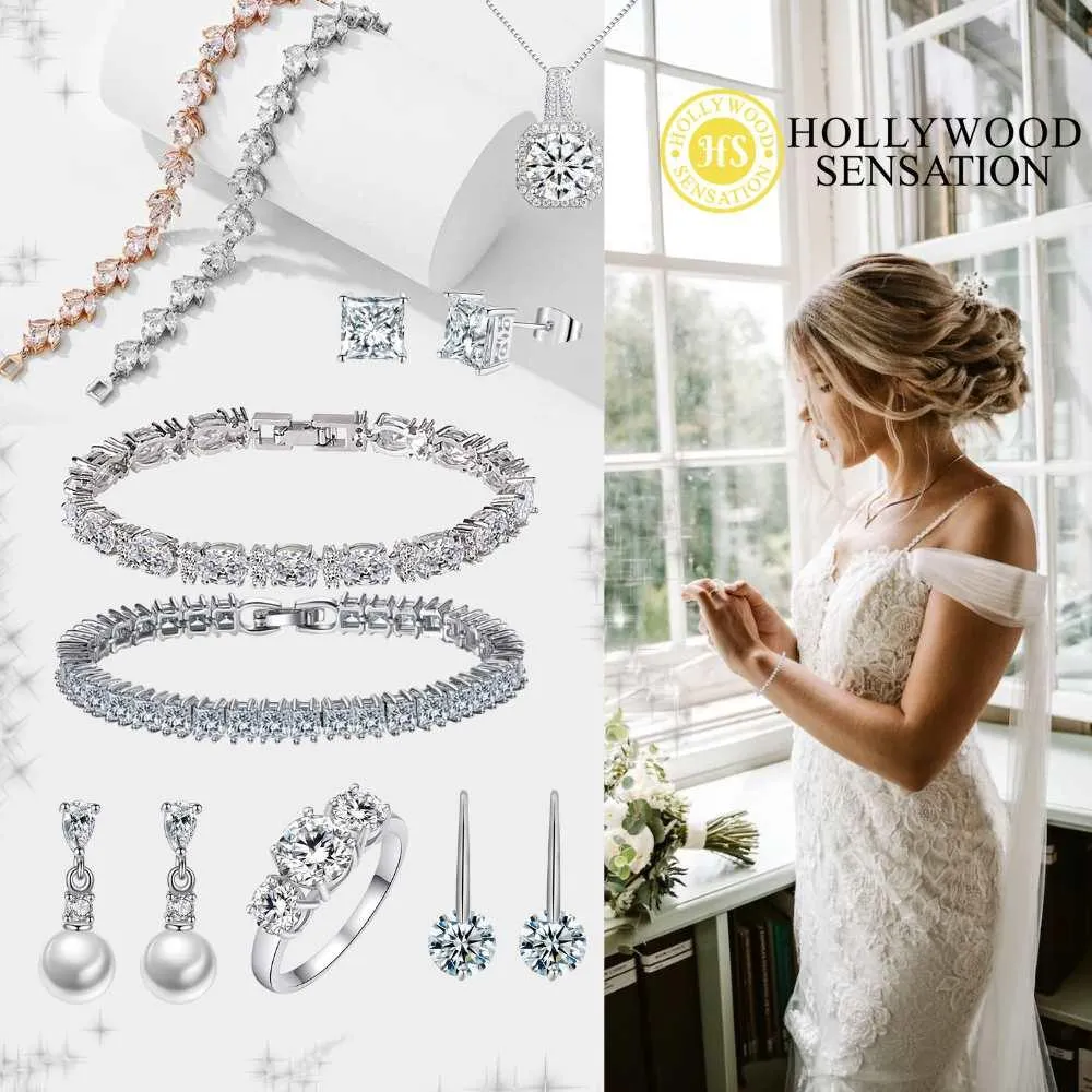 Dainty Cubic Zirconia Tennis Bracelet for Women with Round Cut AAA  Cubic Zirconia
