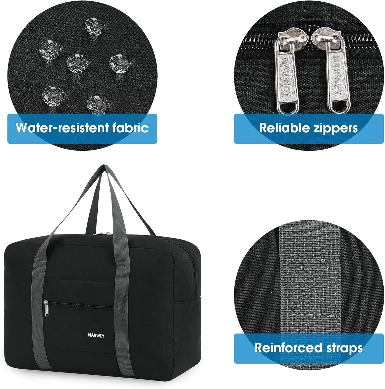 For Spirit Airlines Personal Item Bag 18x14x8 Foldable Travel Duffel Bag Tote Carry on Luggage Duffle Overnight for Women and Men