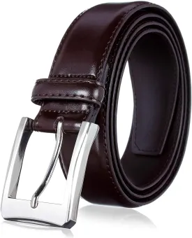 KM Legend Mens Genuine Leather Dress - Classic & Fashion For Work Business And Casual Belt