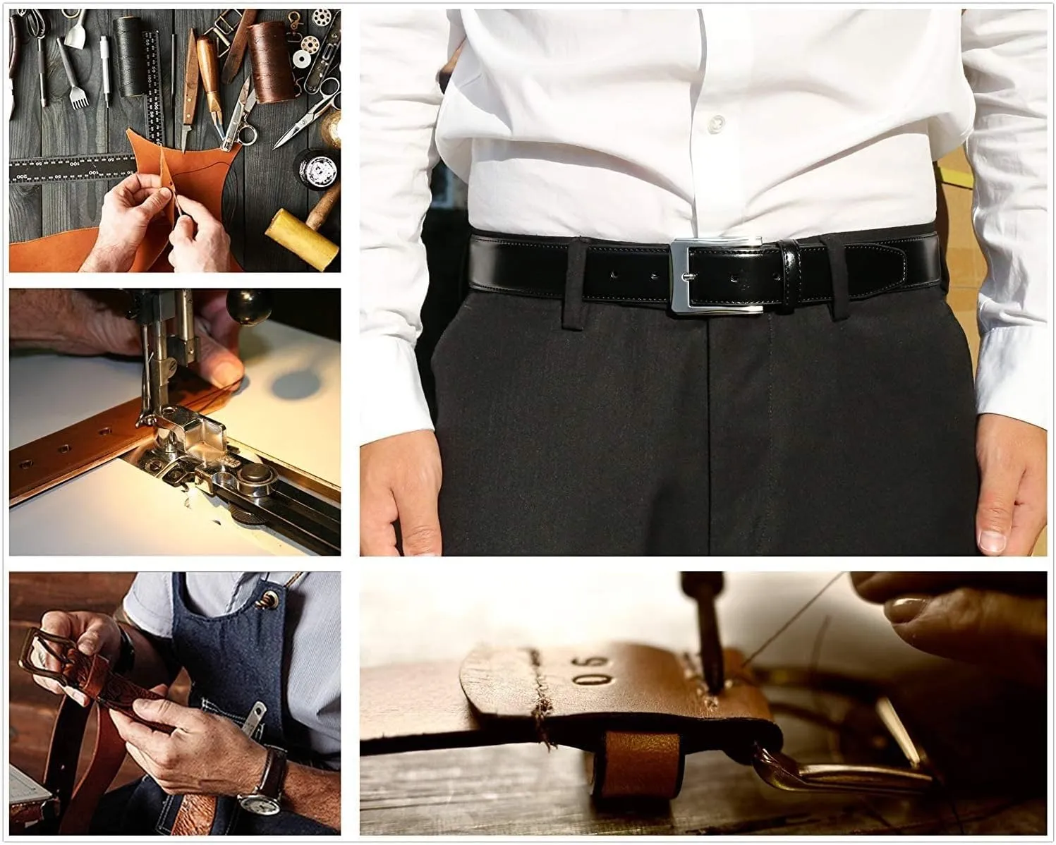 KM Legend Mens Genuine Leather Dress - Classic & Fashion For Work Business And Casual Belt