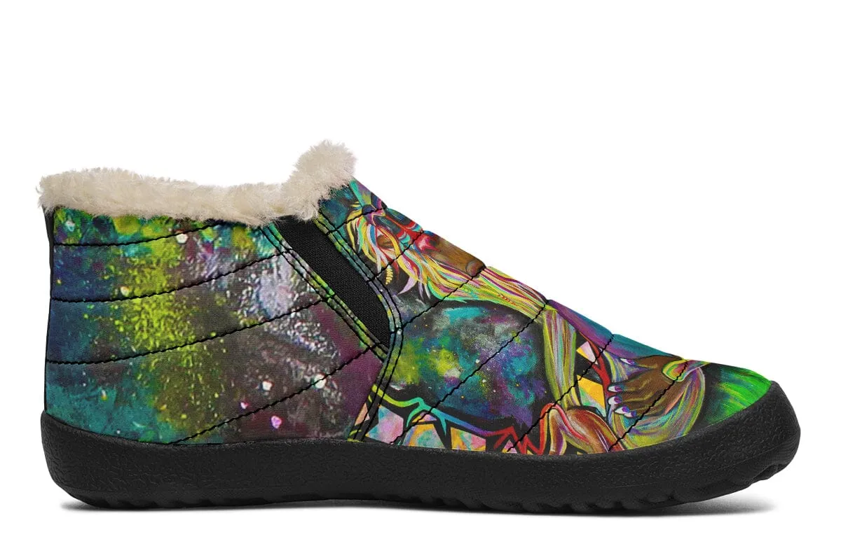 Meditating Rafiki Winter Slippers