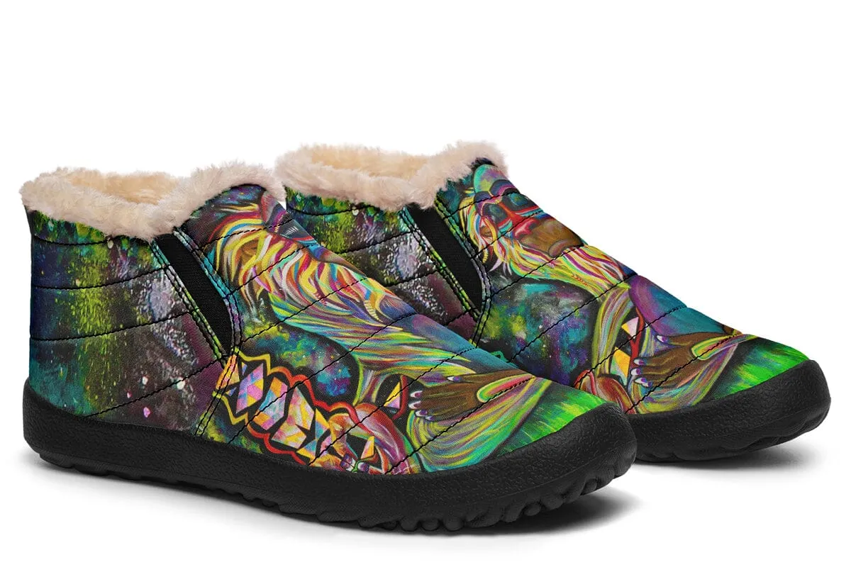 Meditating Rafiki Winter Slippers