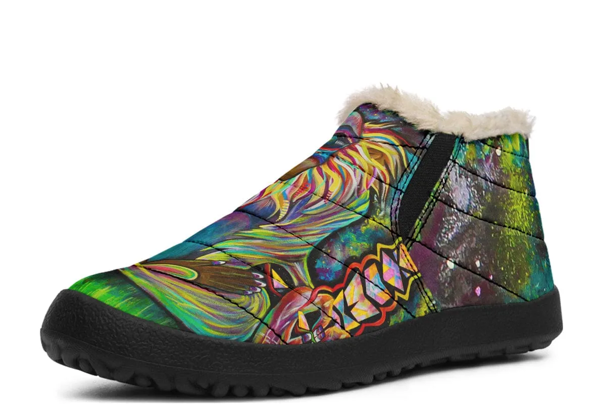 Meditating Rafiki Winter Slippers
