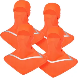 Seematn 4 Pcs Balaclava Sun Men Face Mask UV Protection with Reflective Strip for Construction Work Neck Covers Summer