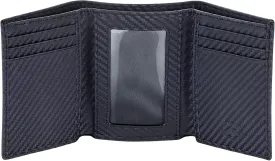 Stealth Mode Trifold Leather Wallet for Men with RFID Blocking