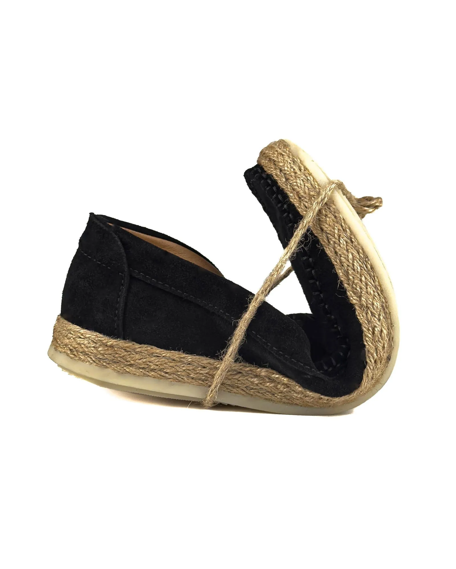 T-Kas Black Genuine Suede Leather Men's Loafer Shoe