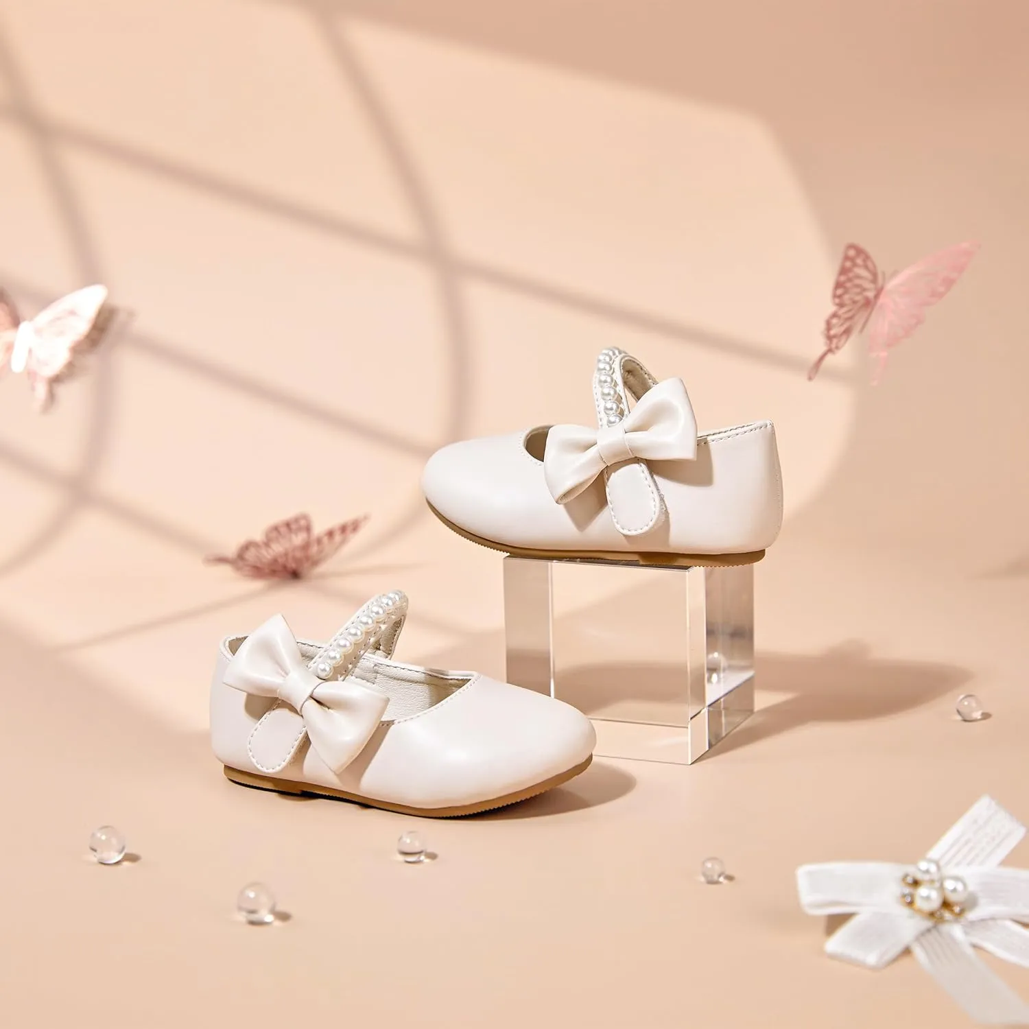 Toddler Flower Girl Dress Shoes - Little Girl Mary Janes for Wedding Party