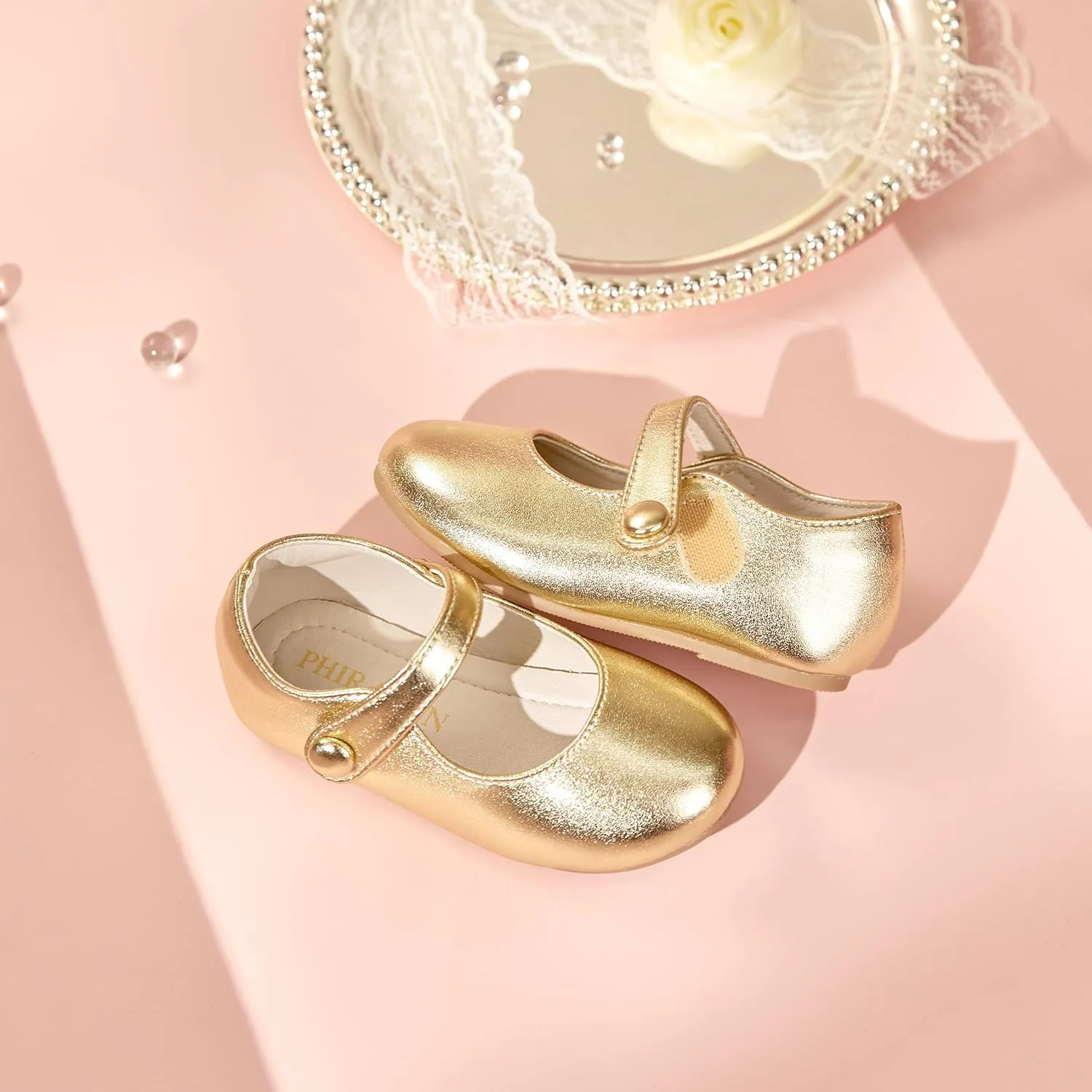 Toddler Flower Girl Dress Shoes - Little Girl Mary Janes for Wedding Party