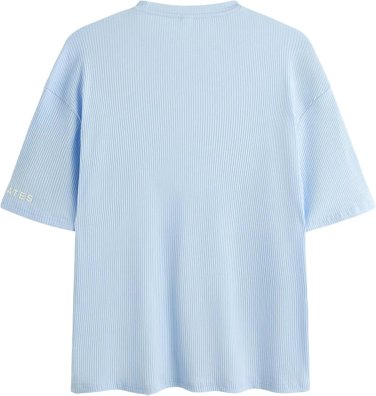 Verdusa Men's Casual Oversized Shirt Drop Shoulder Loose Fit Cropped Tops Half Sleeve T Shirts