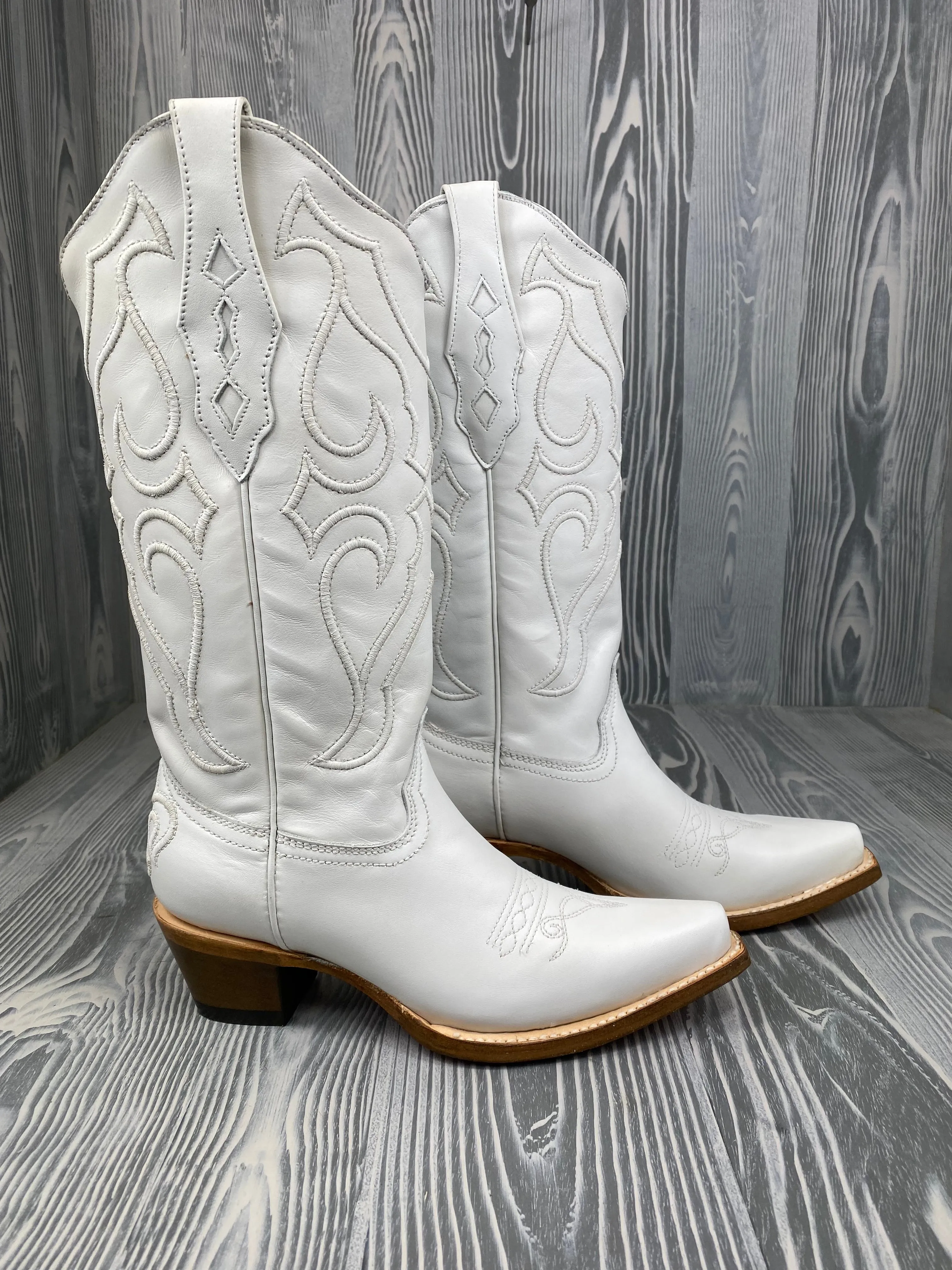 Women's Corral All White Cowgirl Western Boots - Z5046